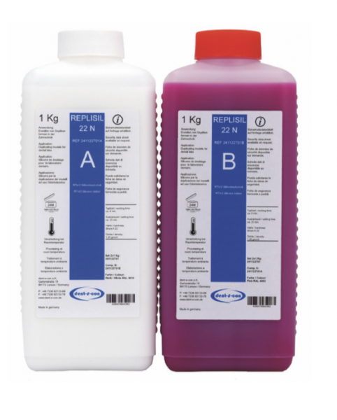 Replisil S schnellhärtend 10 Min. Flaschen 2x1Kg,oder Kanister 2x6Kg.und 2x25 Kg.